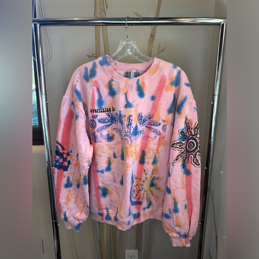 URBAN OUTFITTERS Pink Tie Dye Sweatshirt